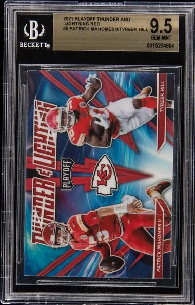 2021 Playoff Patrick Mahomes Ii/Tyreek Hill Thunder & Lightning Red #TL-5 card image