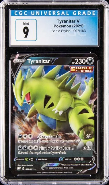 2021 Pokemon Battle Styles Tyranitar V #097 card image