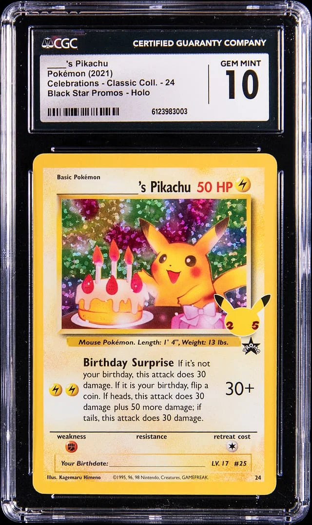 2021 Pokemon Black Star Promos Celebrations Classic Collection Holo 's Pikachu #24 card image