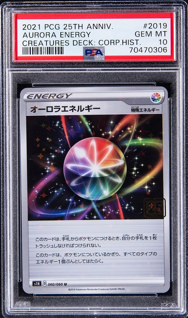 2021 Pokemon Card Game 25th Anniversary Creatures Deck: Corporate History (1995-2021) Aurora Energy #2019 card image