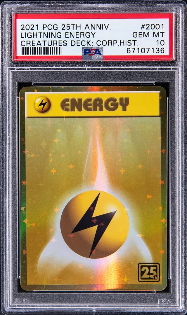 2021 Pokemon Card Game 25th Anniversary Creatures Deck: Corporate History (1995-2021) Lightning Energy #2001 card image