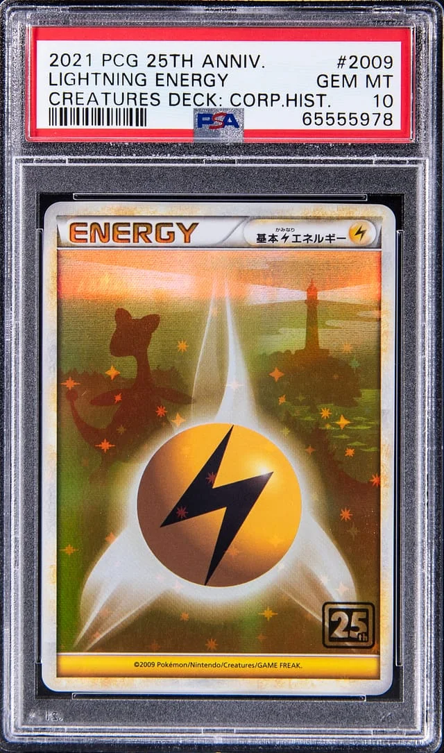 2021 Pokemon Card Game 25th Anniversary Creatures Deck: Corporate History (1995-2021) Lightning Energy #2009 card image