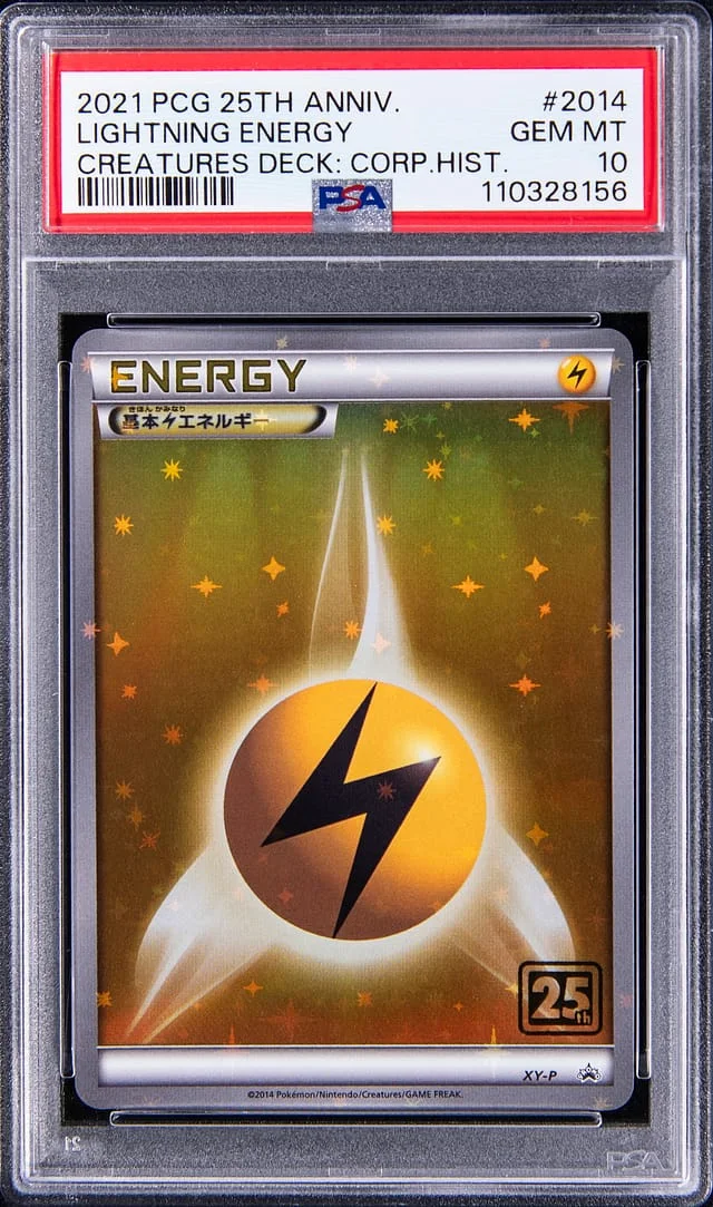 2021 Pokemon Card Game 25th Anniversary Creatures Deck: Corporate History (1995-2021) Lightning Energy #2014 card image
