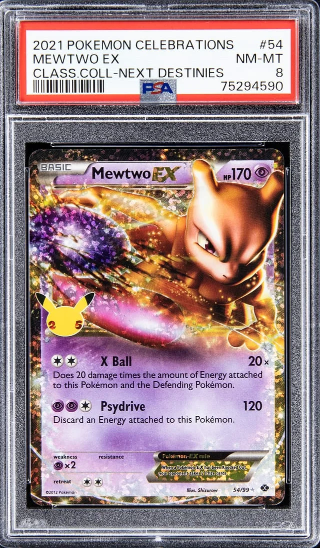 2021 Pokemon Celebrations Class Collection - Next Destinies Mewtwo EX #54 card image