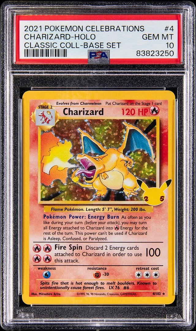 2021 Pokemon Celebrations Classic Collection Base Set Holo Charizard #4 card image