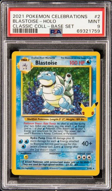 2021 Pokemon Celebrations Classic Collection Base Set Holofoil Blastoise #2 card image
