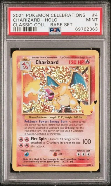 2021 Pokemon Celebrations Classic Collection Base Set Holofoil Charizard #4 card image