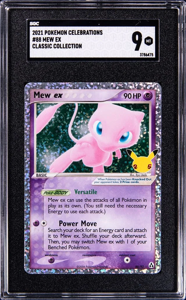 2021 Pokemon Celebrations Classic Collection Base Set Rare Holofoil Mew EX #88 card image