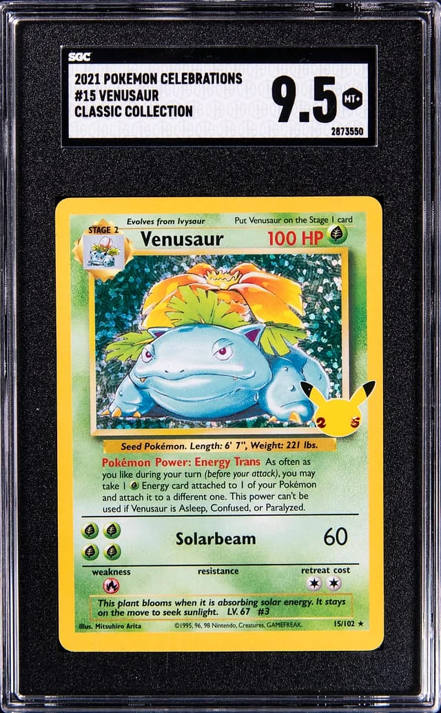 2021 Pokemon Celebrations Classic Collection Base Set Rare Holofoil Venusaur #15 card image