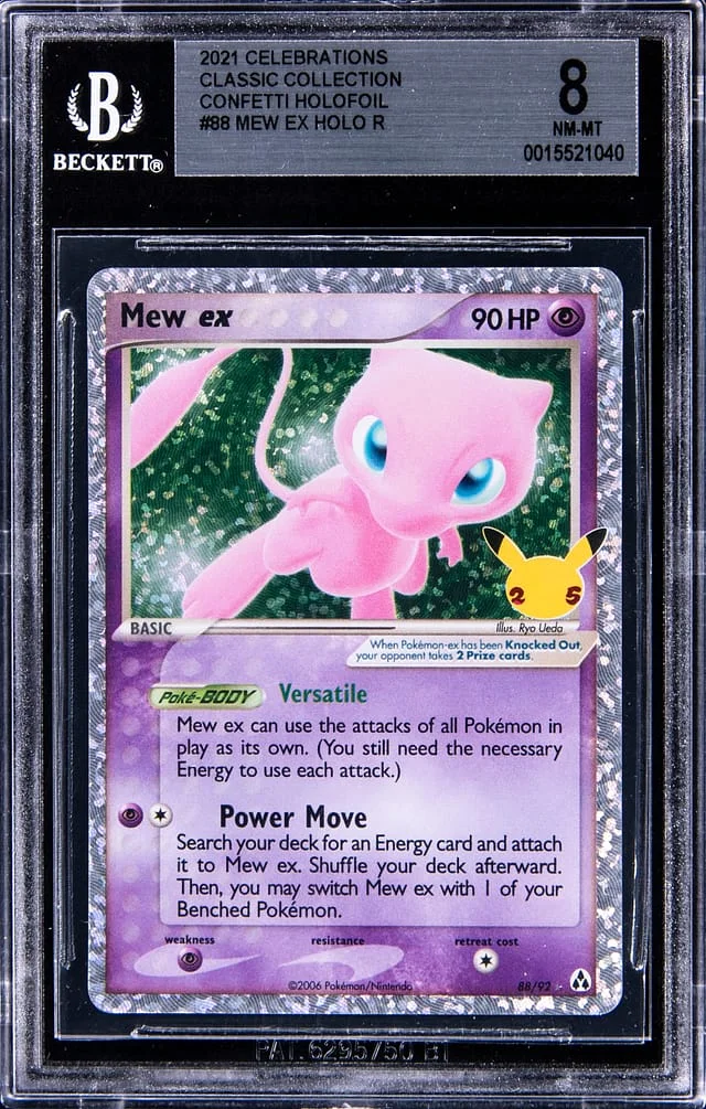 2021 Pokemon Celebrations Classic Collection Confetti Holofoil Holo R Mew ex #88 card image
