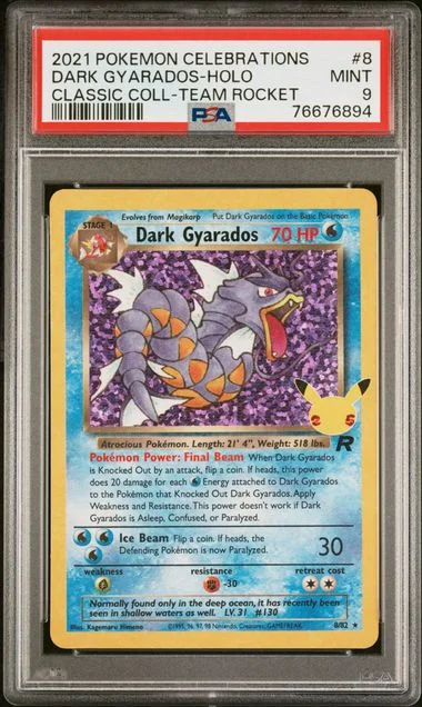 2021 Pokemon Celebrations Classic Collection Dark Gyarados-Holo #8 card image