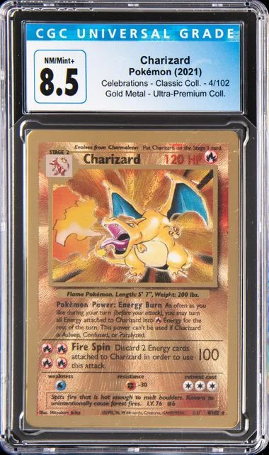 2021 Pokemon Celebrations Classic Collection Gold Metal - Ultra-Premium Collection Charizard #4 card image