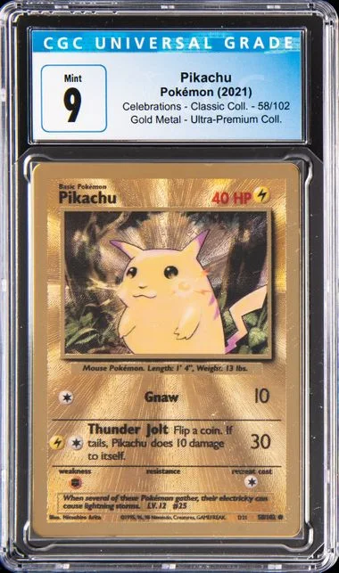 2021 Pokemon Celebrations Classic Collection Gold Metal - Ultra-Premium Collection Holofoil Pikachu #58 card image