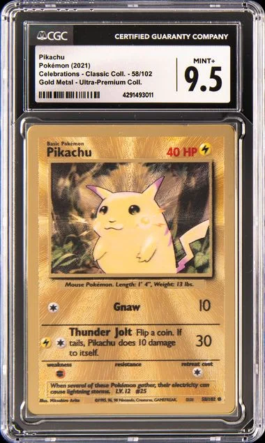 2021 Pokemon Celebrations Classic Collection Gold Metal - Ultra-Premium Collection Pikachu #58 card image