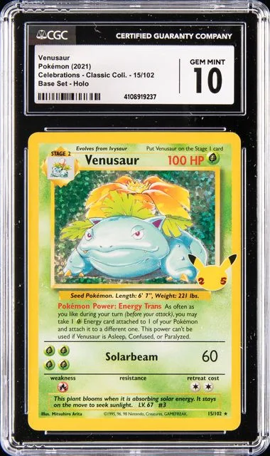 2021 Pokemon Celebrations Classic Collection Holo Venusaur #15 card image