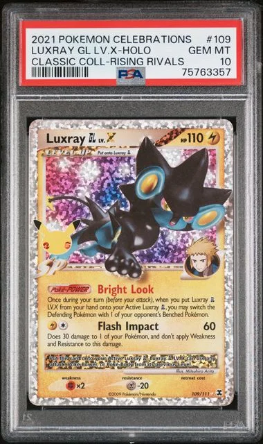 2021 Pokemon Celebrations Classic Collection Holofoil Luxray GL Lv.X #109 card image