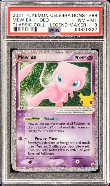 2021 Pokemon Celebrations Classic Collection Holofoil Mew ex #88 card image