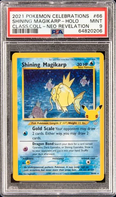 2021 Pokemon Celebrations Classic Collection Holofoil Shining Magikarp #66 card image