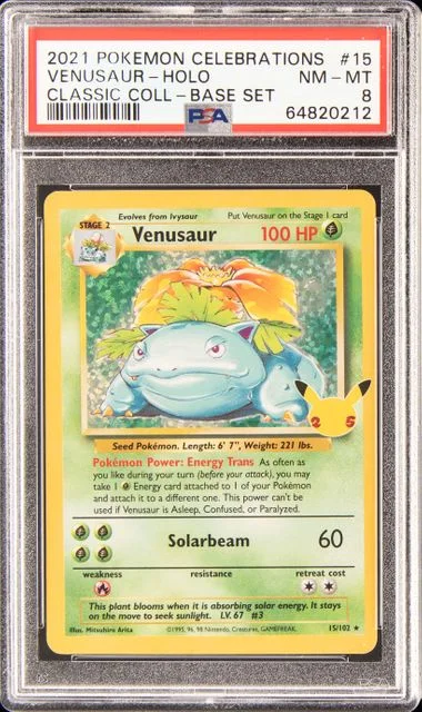 2021 Pokemon Celebrations Classic Collection Holofoil Venusaur #15 card image
