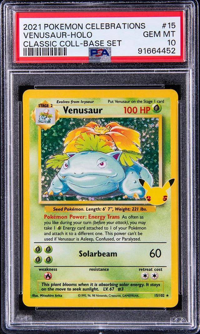 2021 Pokemon Celebrations Classic Collection Holographic Rare Venasaur #15 card image