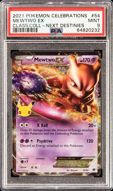 2021 Pokemon Celebrations Classic Collection Mewtwo EX #54 card image