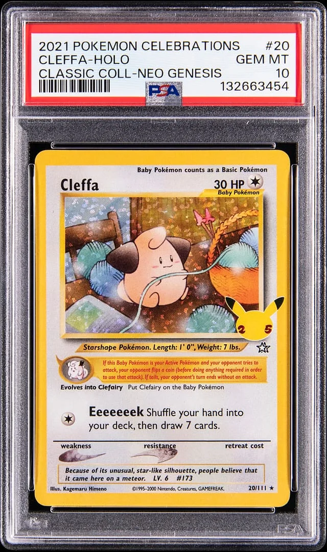 2021 Pokemon Celebrations Classic Collection Neo Genesis Holo Cleffa #20 card image