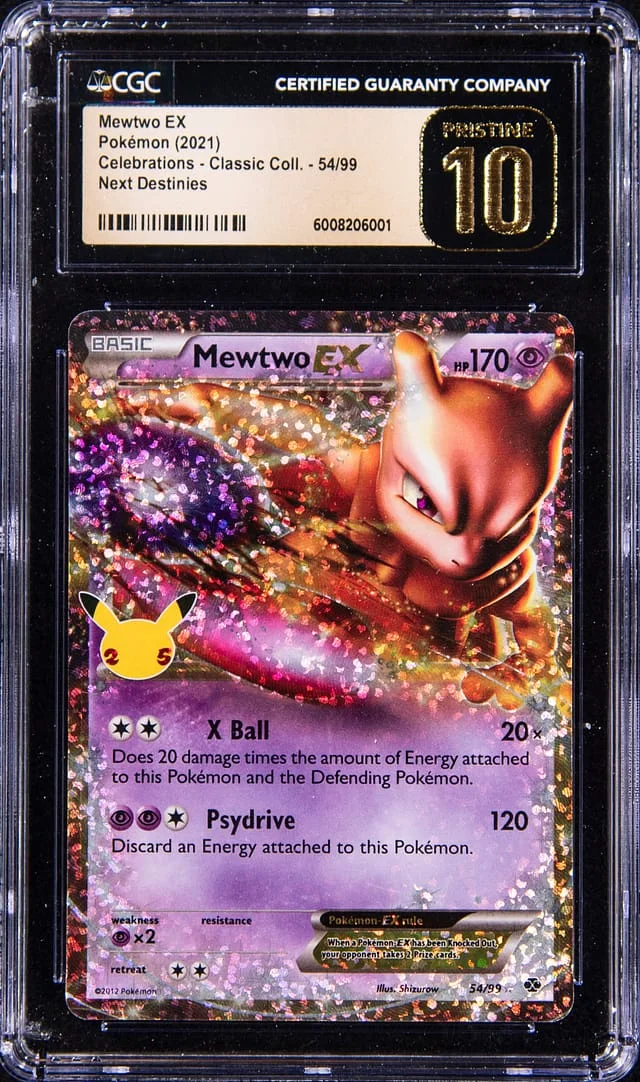2021 Pokemon Celebrations Classic Collection Next Destinies Mewtwo EX #54 card image