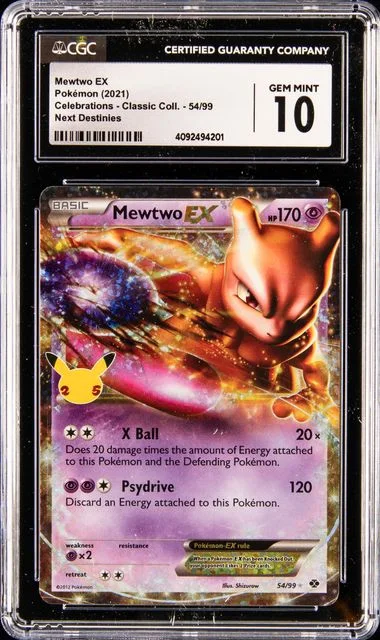 2021 Pokemon Celebrations Classic Collection Next Destinies Ultra Rare Holofoil Mewtwo EX #54 card image