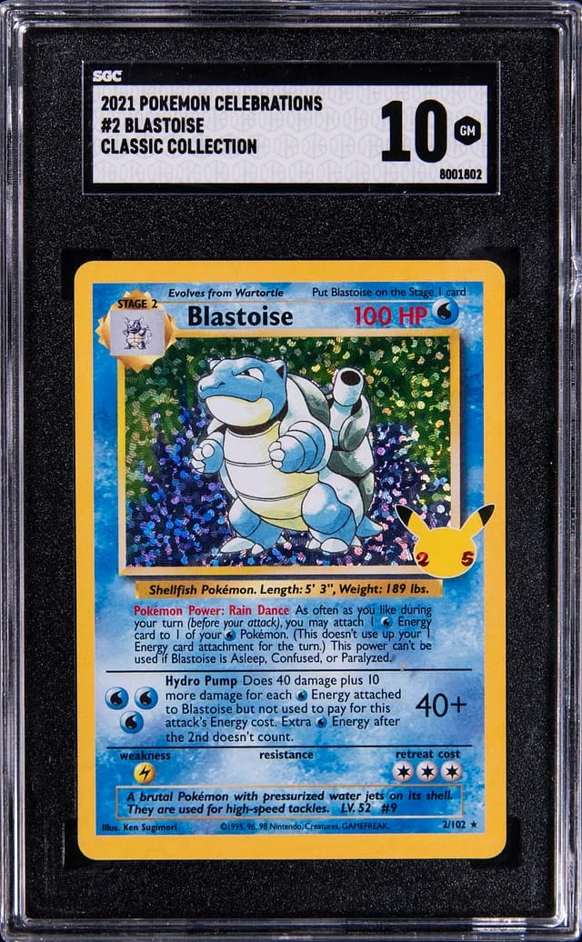 2021 Pokemon Celebrations Classic Collection Rare Holofoil Blastoise #2 card image
