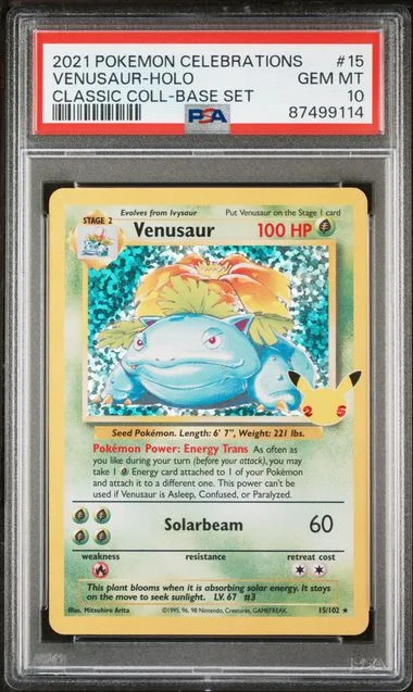 2021 Pokemon Celebrations Classic Collection Venusaur-Holo #15 card image