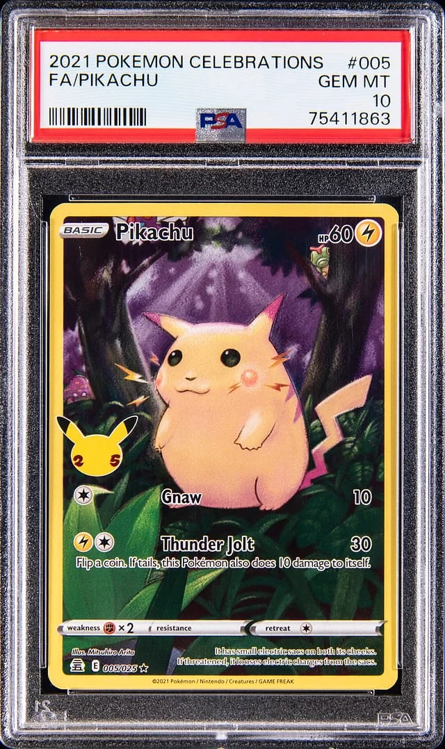 2021 Pokemon Celebrations Full Art Pikachu #005 card image