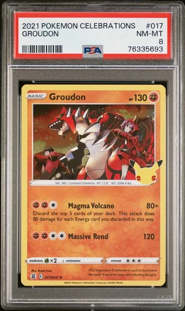 2021 Pokemon Celebrations Groudon #017 card image
