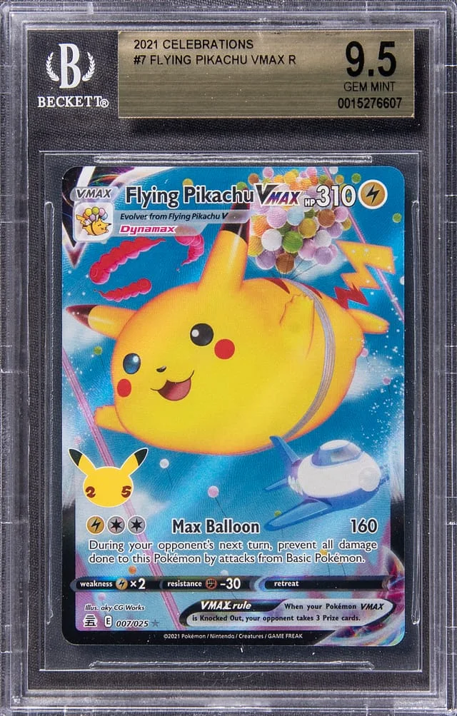 2021 Pokemon Celebrations Rare Holofoil Flying Pikachu VMAX #7 card image