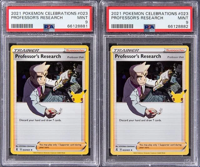 2021 Pokemon Celebrations Rare Holofoil Professor's Research #023 card image