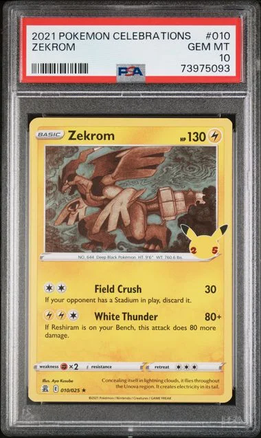 2021 Pokemon Celebrations Zekrom #010 card image