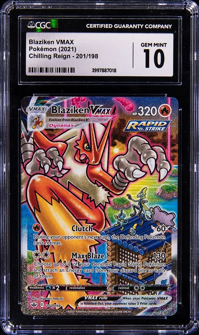 2021 Pokemon Chilling Reign Full Art Blaziken VMAX #201 card image