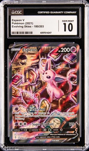 2021 Pokemon Evolving Skies Full Art Ultra Rare Holofoil Espeon V #180 card image