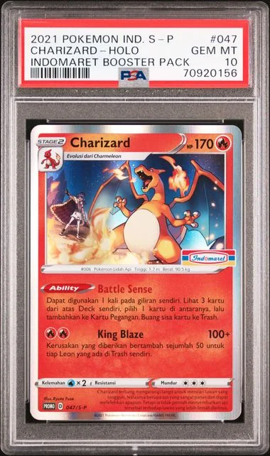 2021 Pokemon Indonesian S Promo Indomaret Booster Pack Holofoil Charizard #047 card image