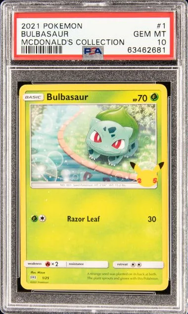2021 Pokemon McDonald's Collection Bulbasaur #1 card image