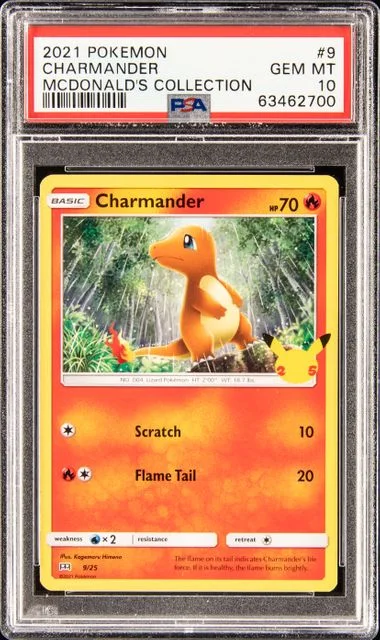 2021 Pokemon McDonald's Collection Charmander #9 card image