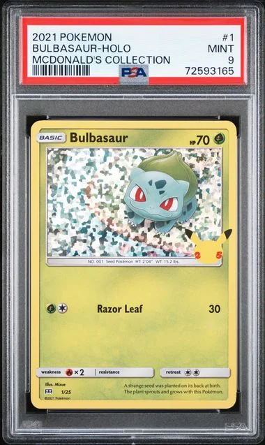 2021 Pokemon McDonald's Collection Holofoil Bulbasaur #1 card image