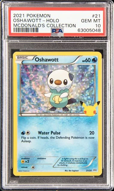 2021 Pokemon McDonald's Collection Holofoil Oshawott #21 card image