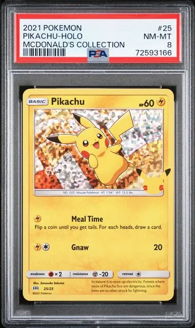 2021 Pokemon Mcdonald's Collection Holofoil Pikachu #25 card image