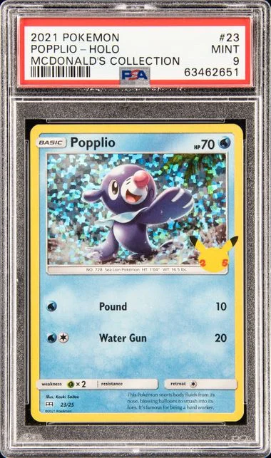 2021 Pokemon McDonald's Collection Holofoil Popplio #23 card image