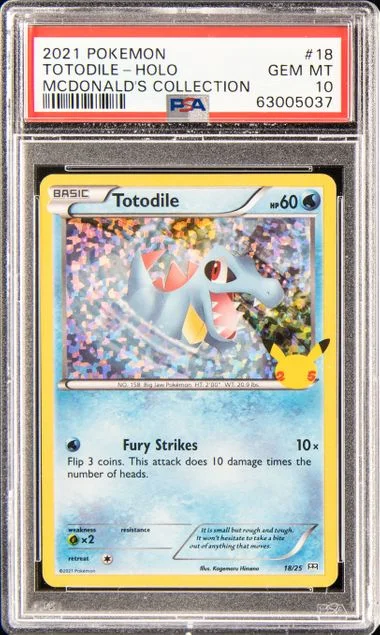 2021 Pokemon McDonald's Collection Holofoil Totodile #18 card image