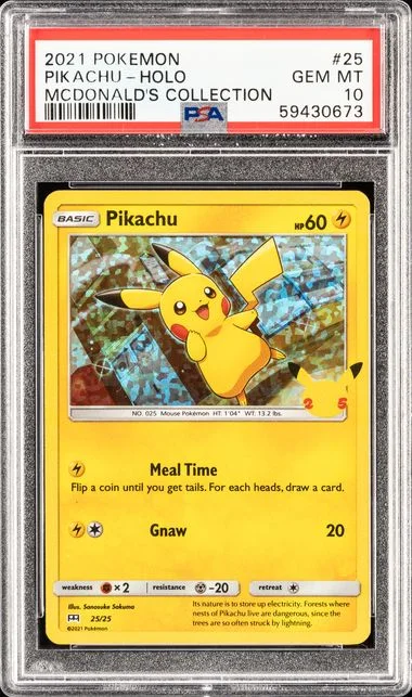 2021 Pokemon Mcdonald's Collection Pikachu-Holo #25 card image