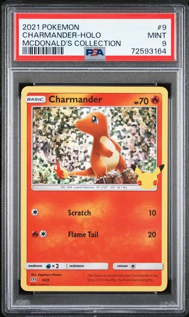 2021 Pokemon McDonald's Collection Rare Holofoil Charmander #9 card image