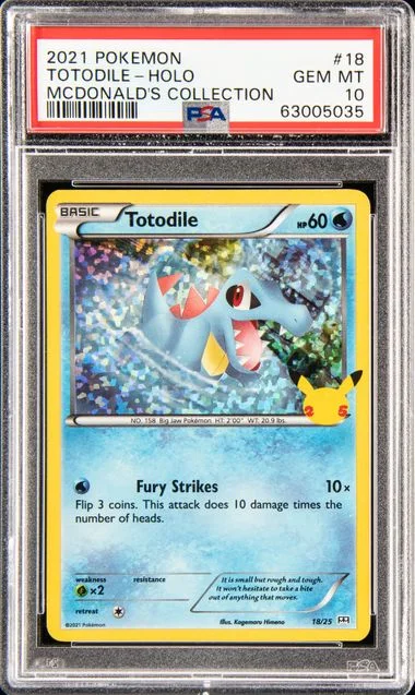 2021 Pokemon McDonald's Collection Rare Holofol Totodile #18 card image