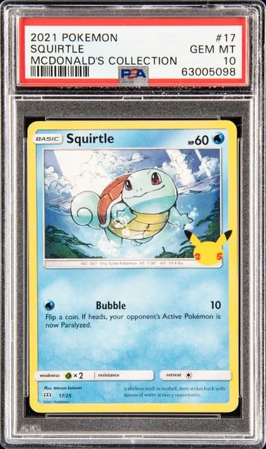 2021 Pokemon McDonald's Collection Squirtle #17 card image