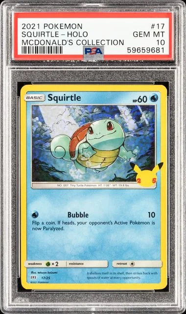 2021 Pokemon Mcdonald's Collection Squirtle-Holo #17 card image